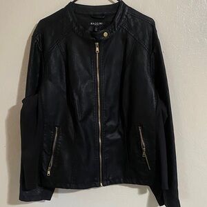 Baccini Women's Black Leather Jacket